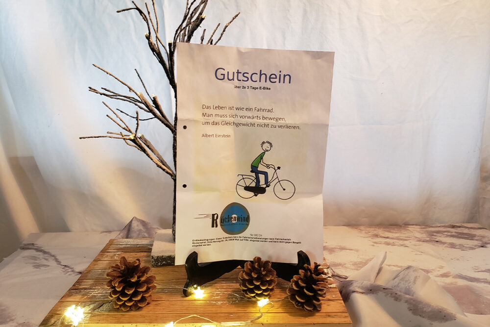 Rückenwind - Gutschein für ein Leih-E-Bike